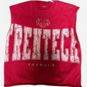 Youngla Men's Red and White Vest